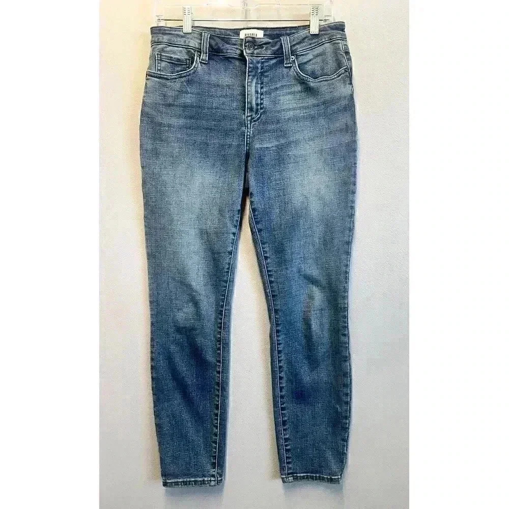 Pistola Jeans Women's Size 29 Blue Skinny Medium Wash Mid Rise Denim‎